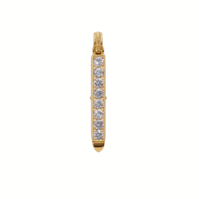 18KT Gold White Sapphire Pendant