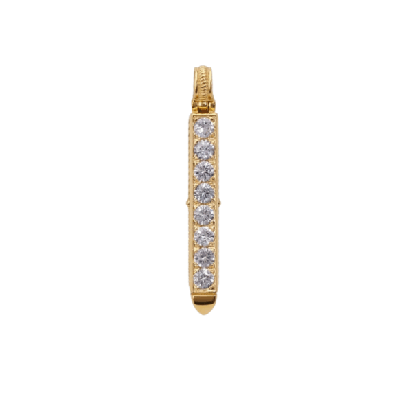18KT Gold White Sapphire Pendant