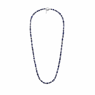 Pilla Necklace Lapis Sterling Silver 21 Inch