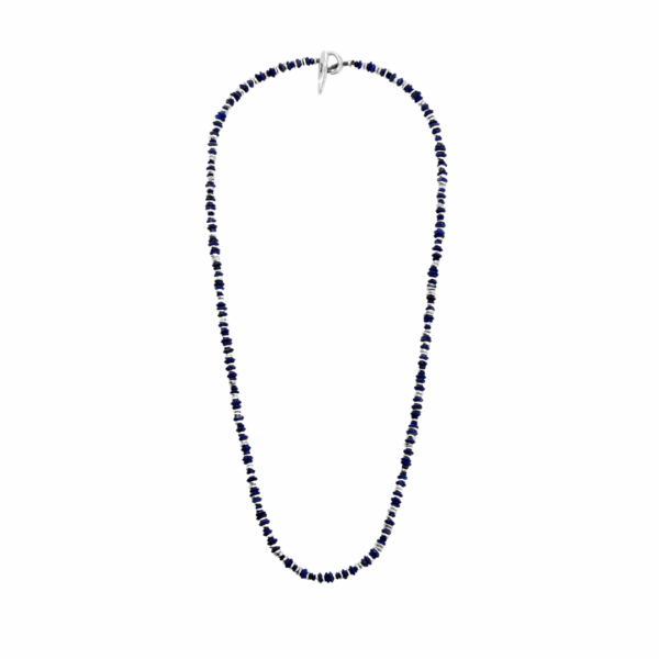 Pilla Necklace Lapis Sterling Silver 21 Inch