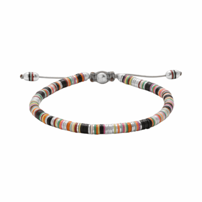 Malli African Disc Bracelet in Black Mix