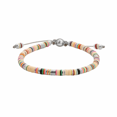Malli African Disc Bracelet in Off-White Mix