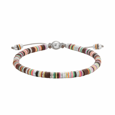 Malli African Disc Bracelet in Brown Mix