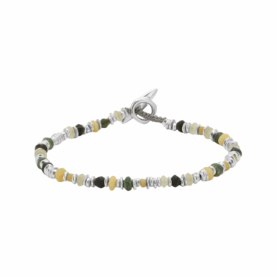 Pilla Bracelet, Green Jade, Large