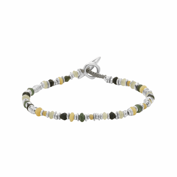 Pilla Bracelet, Green Jade, Large