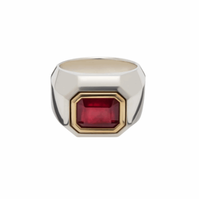 Solitaire Ring Garnet, Size 9