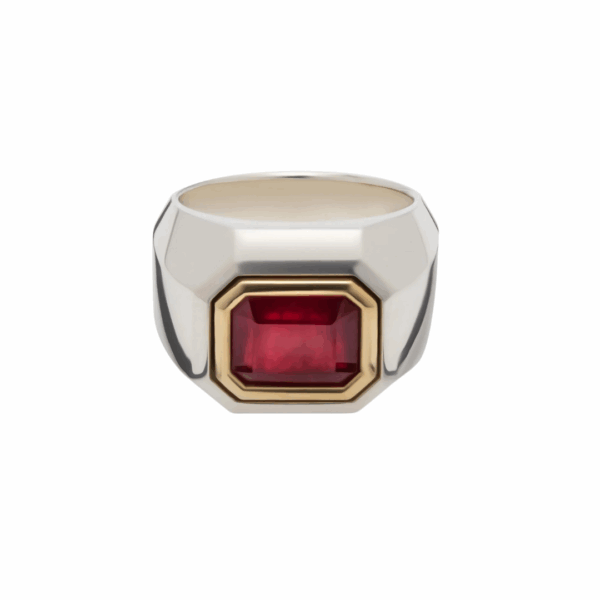 Solitaire Ring Garnet, Size 9