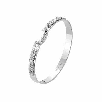Soirée Mood Bangle in White Gold