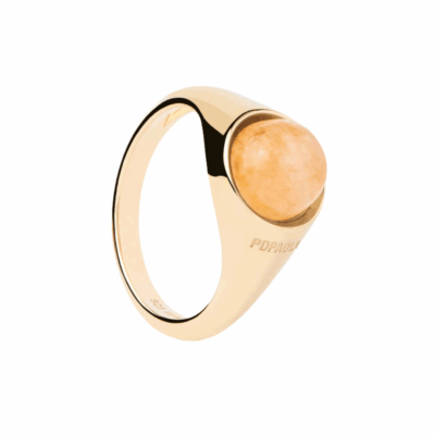 Yellow Aventurine Moon Ring
