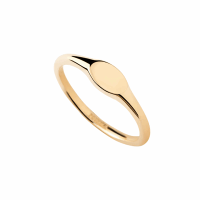 Oval mini stamp ring