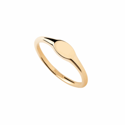 Oval mini stamp ring