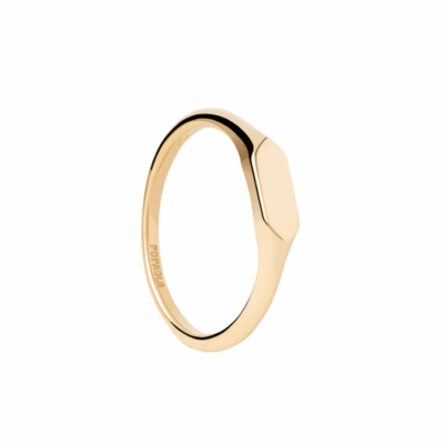 Hexagon mini stamp ring