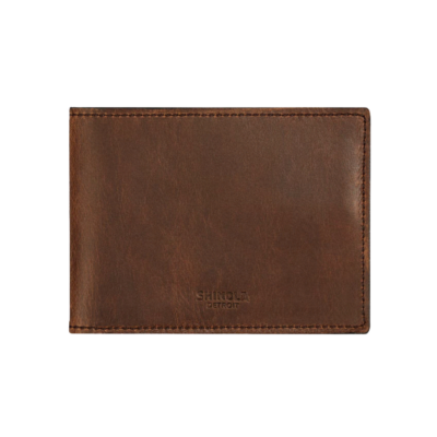 Slim Bifold Wallet, Medium Brown
