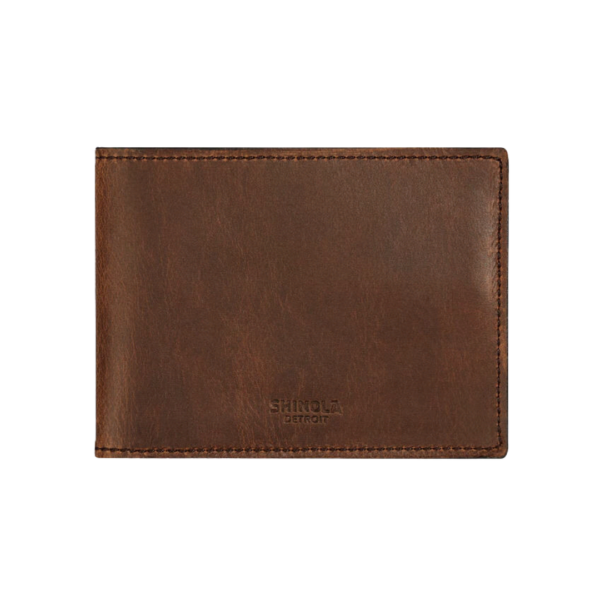 Slim Bifold Wallet, Medium Brown