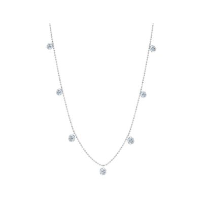 Small Floating Diamond Necklace