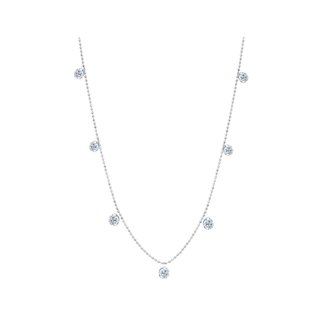 Small Floating Diamond Necklace