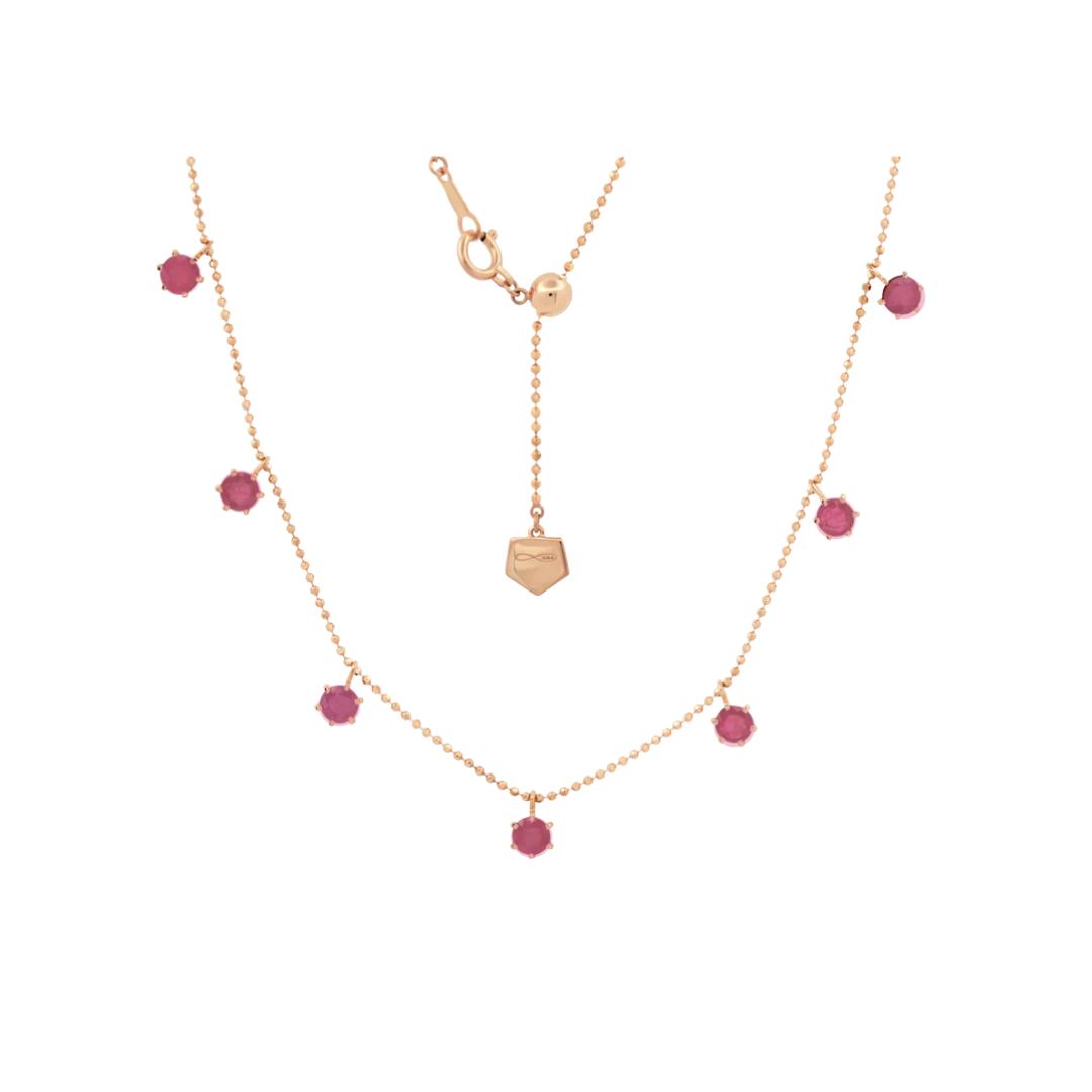 2ct Pink Sapphire Floating Necklace