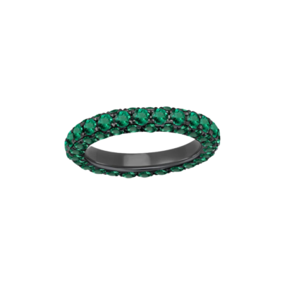 Emerald 3 Sided Band Ring, Size 7