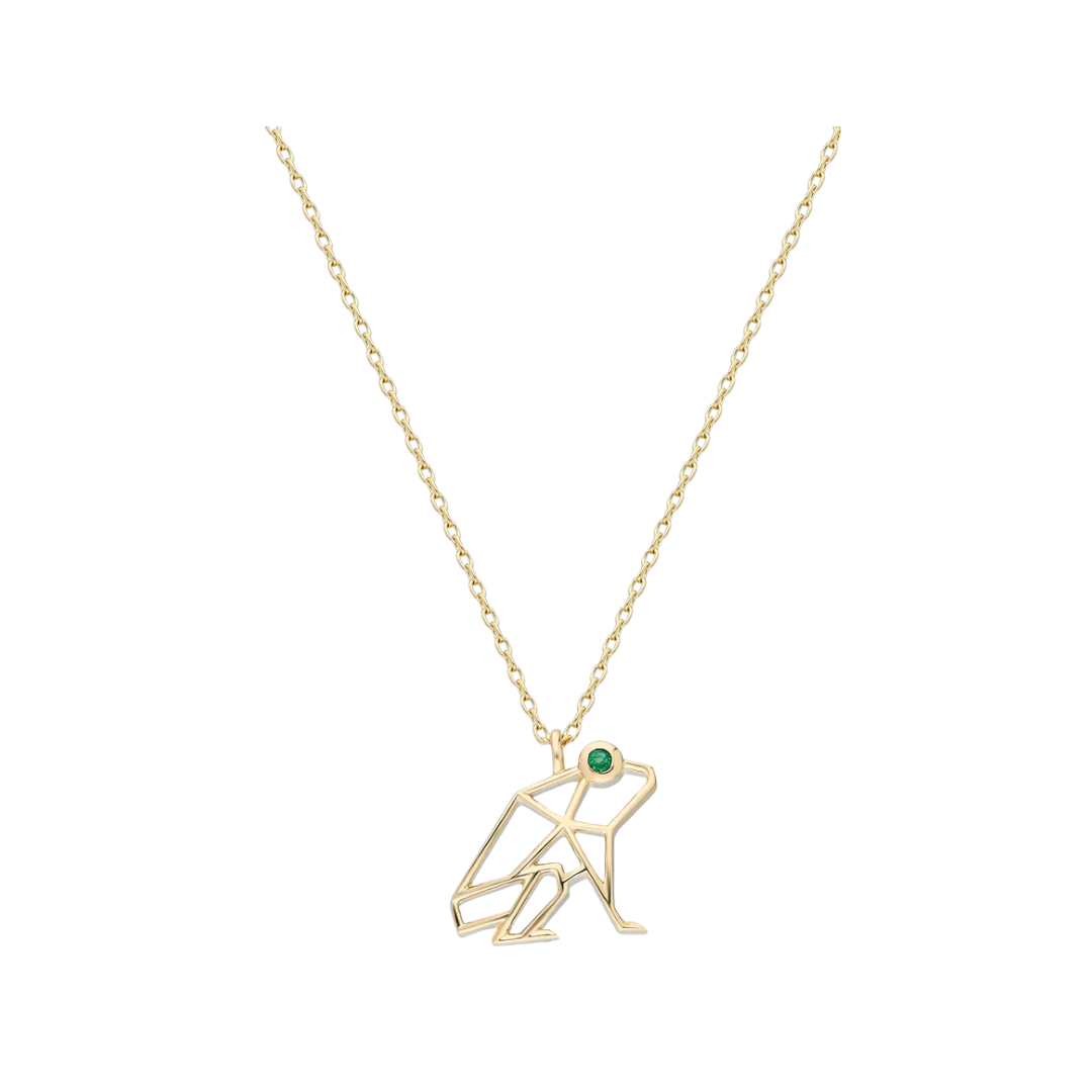 “Keko” Coquí Necklace with Emerald Eye