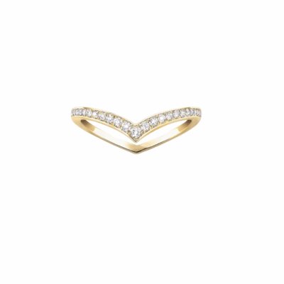 Fiery Diamond Pave Wedding Ring, size 6
