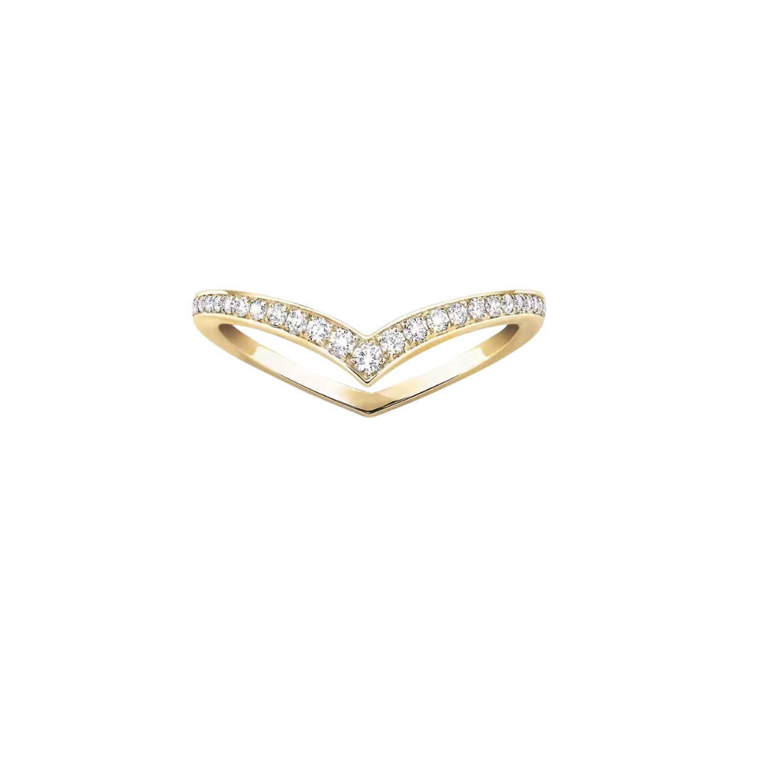 Fiery Diamond Pave Wedding Ring, size 6
