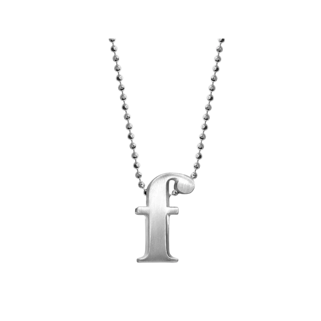 Letter F Initial Charm Necklace