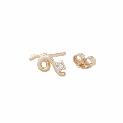Bea Bongiasca's 9KYG Mini Loop Single Earring with Diamond
