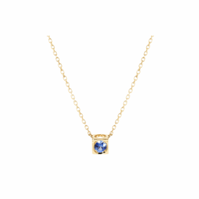 Blue Sapphire Le Cube Small Necklace