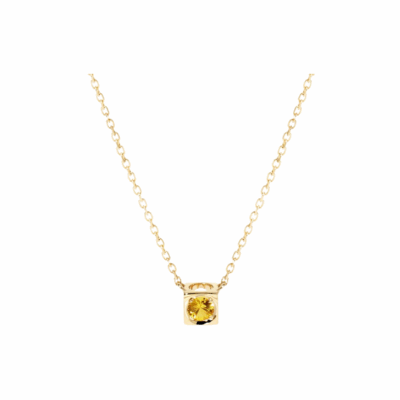 Yellow Sapphire Le Cube Small Necklace