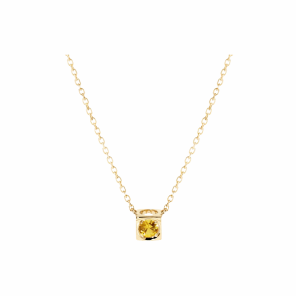 Yellow Sapphire Le Cube Small Necklace