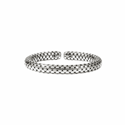 Sterling Silver Dot Flex Cuff Bracelet, size Medium