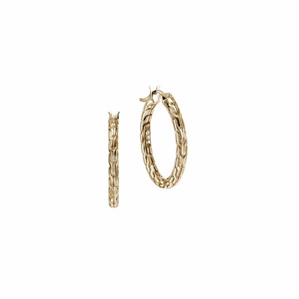 14K Yellow Gold 22mm Hoop Earrings
