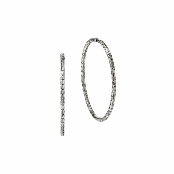 Sterling Silver 50mm Hoop Earrings