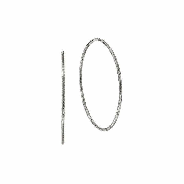 Sterling Silver 78.5mm Hoop Earrings