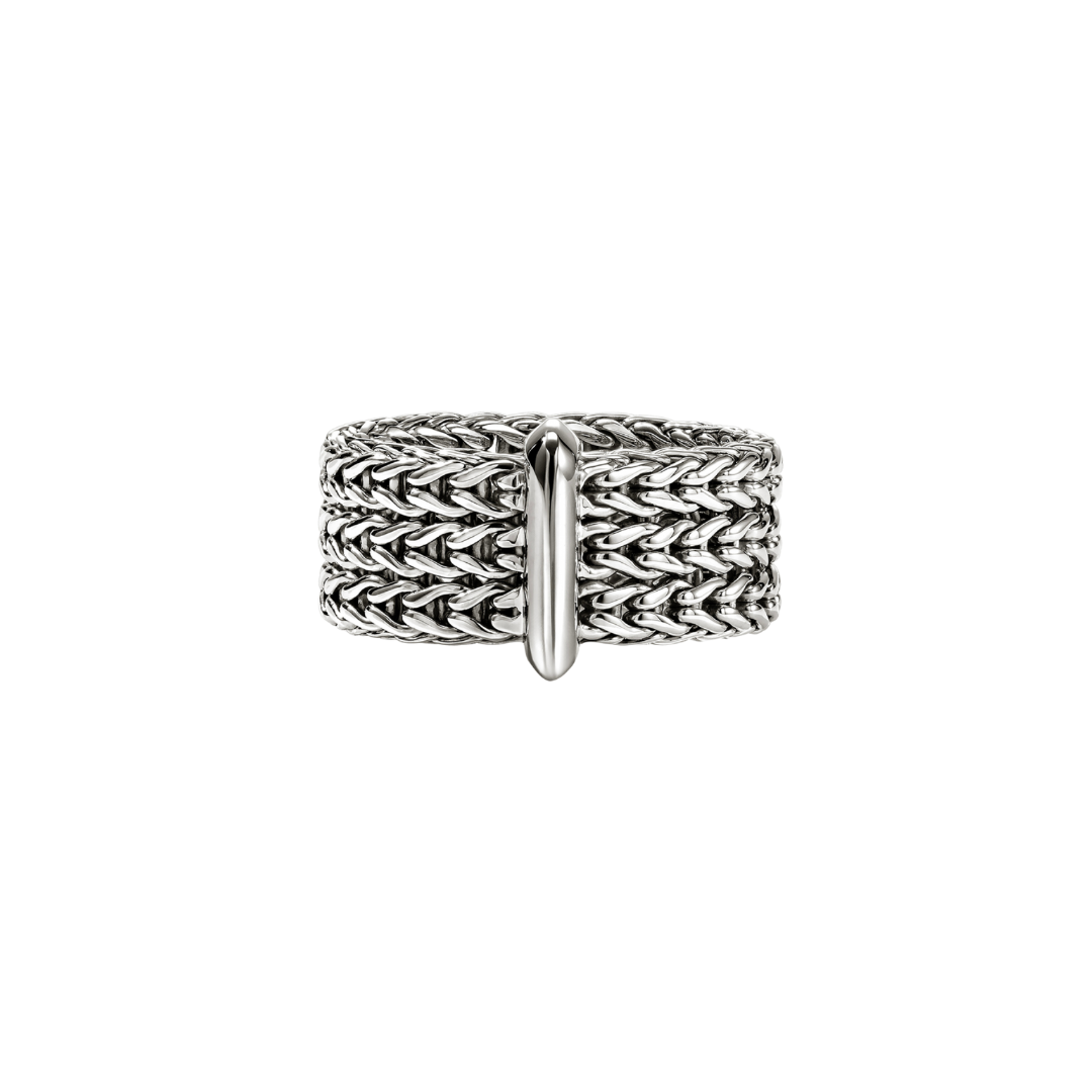 Sterling Silver 9mm Icon Link Band Ring