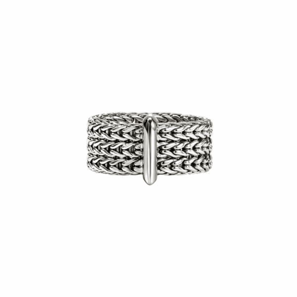 Sterling Silver 9mm Icon Link Band Ring, size 7
