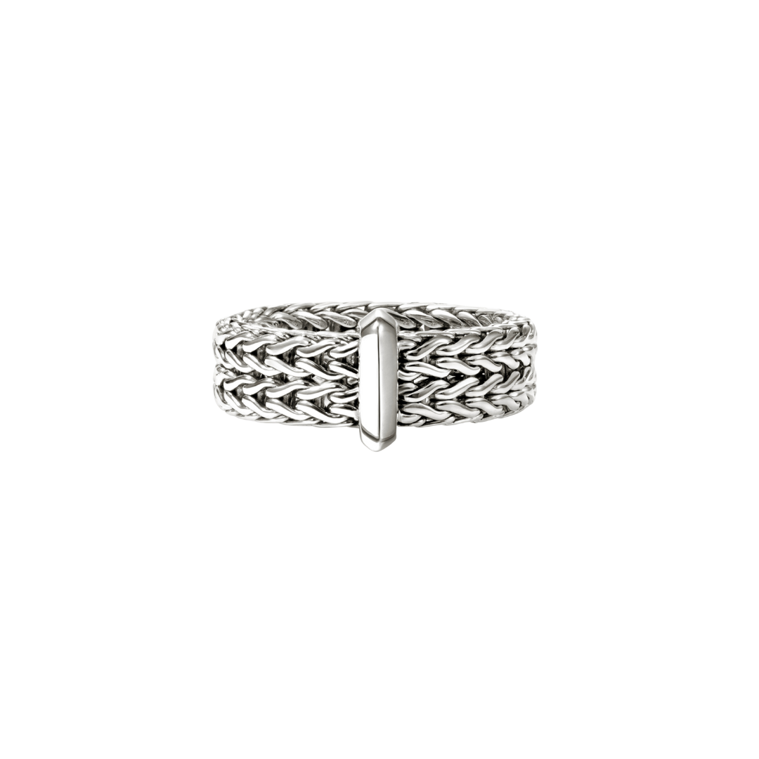 Sterling Silver 6mm Icon Link Band Ring