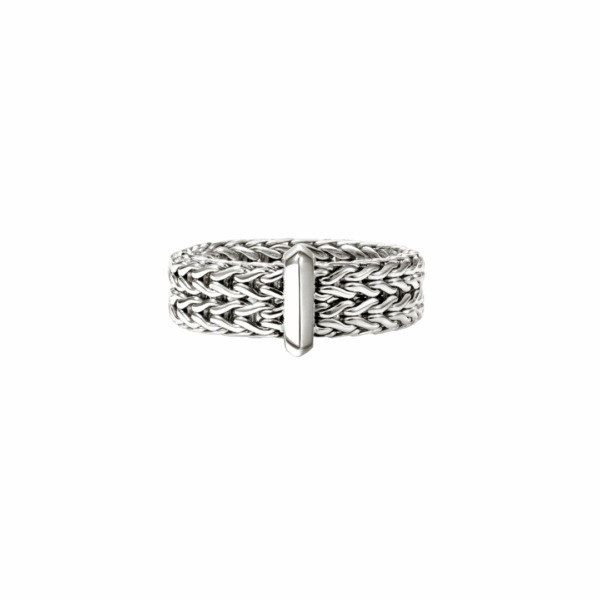 Sterling Silver 6mm Icon Link Band Ring, size 5
