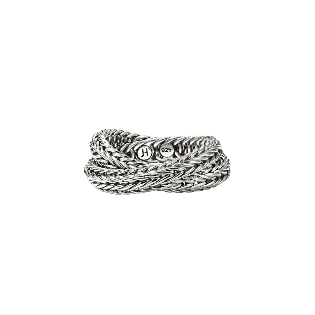 Sterling Silver 4.5mm Crossover Ring, size 7
