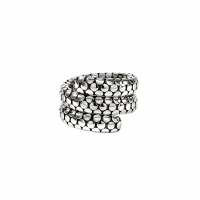 Dot Coil Ring, Sterling Silver, size 9