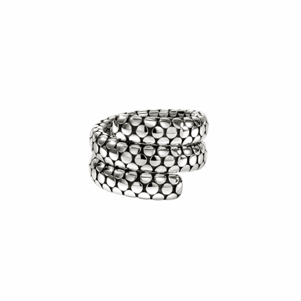 Dot Coil Ring, Sterling Silver, size 9