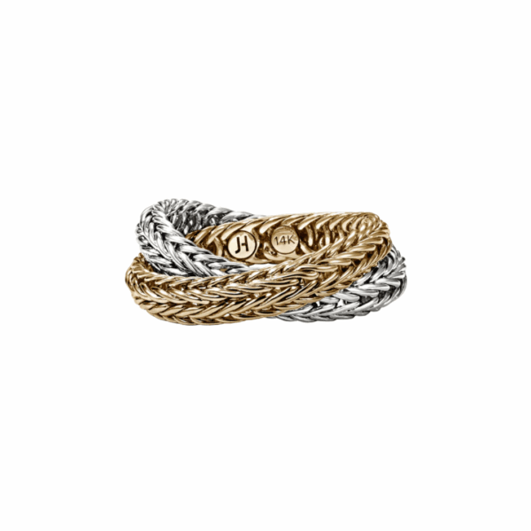 Icon Chevron Crossover Ring, Gold, Sterling Silver, 4.5MM size 7