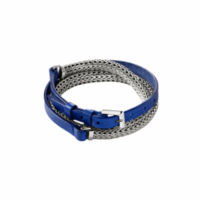 Icon Wrap, Sterling Silver, Leather, size Large