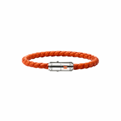 Leather Bracelet, Sterling Silver, 6MM, size Large