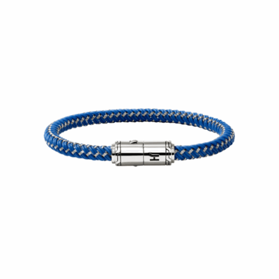 Cord Bracelet, Sterling Silver, Rubber, size Large