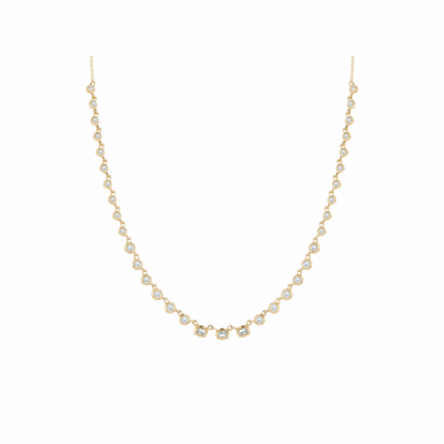 Jade Trau's Small Vanguard Diamond Riviera Necklace in 18KYG with 1.15ct of Diamonds