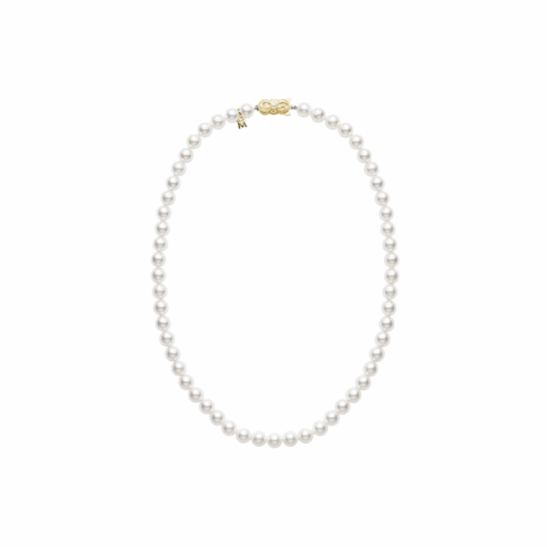 18" Akoya Cultured Pearl Strand Necklace – 18K Yellow Gold Clasp