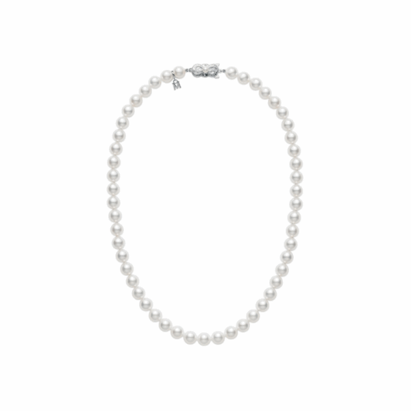 16" Akoya Cultured Pearl Strand Necklace - 18K White Gold Clasp