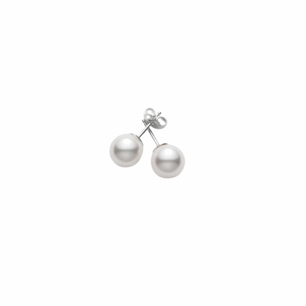 Mikimoto's 18KWG 6-6.5mm Akoya Pearl Stud Earrings