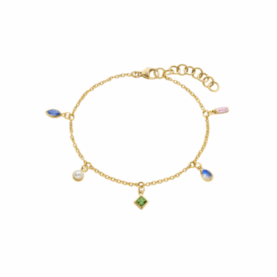 Monica Rich Kosann’s 18K Yellow Gold Points of Light Charm Bracelet.